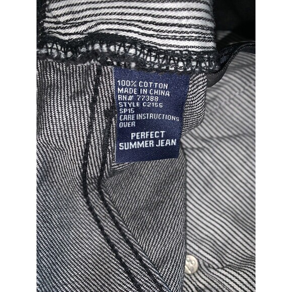 Madewell The Perfect Summer Black Denim Cotton Whisker Raw Hem Jean 26 X 27 - Picture 7 of 9